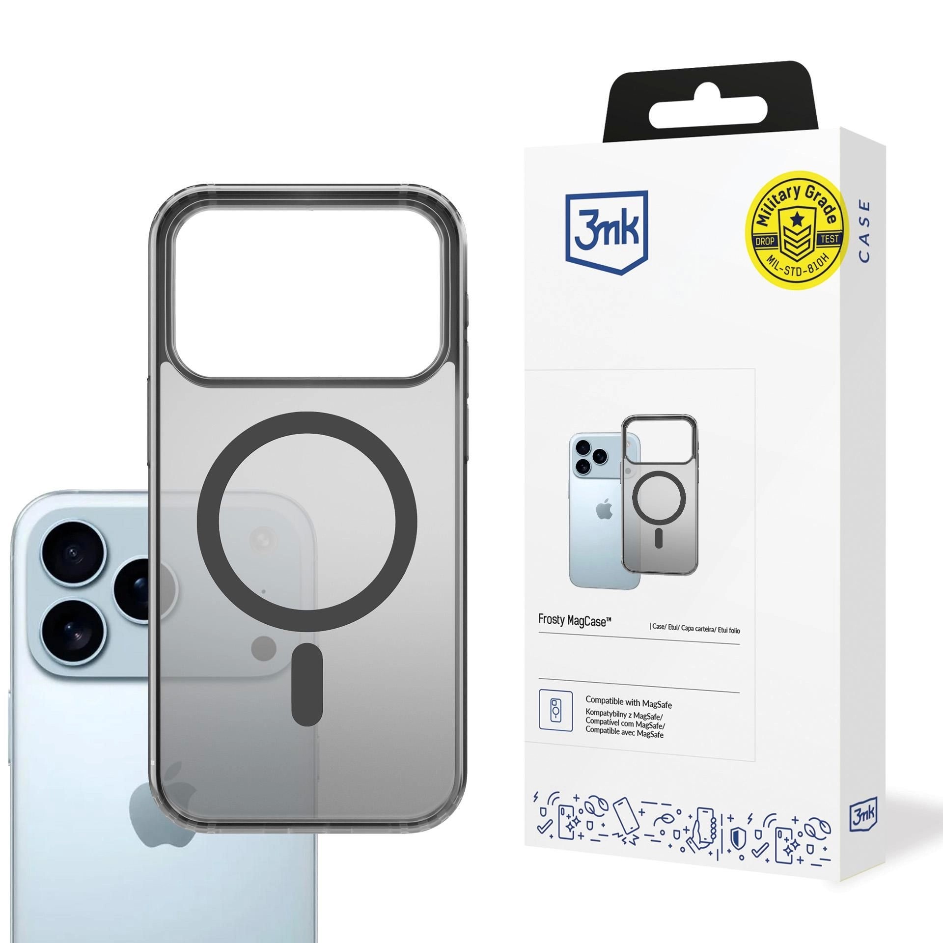Ümbris 3mk Frosty MagCase Apple iPhone 17 Pro must