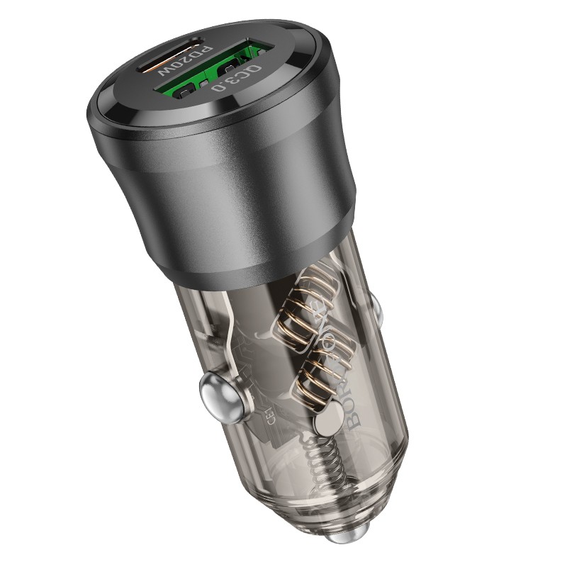 Car charger Borofone BZ25 38W USB-C/USB-A black