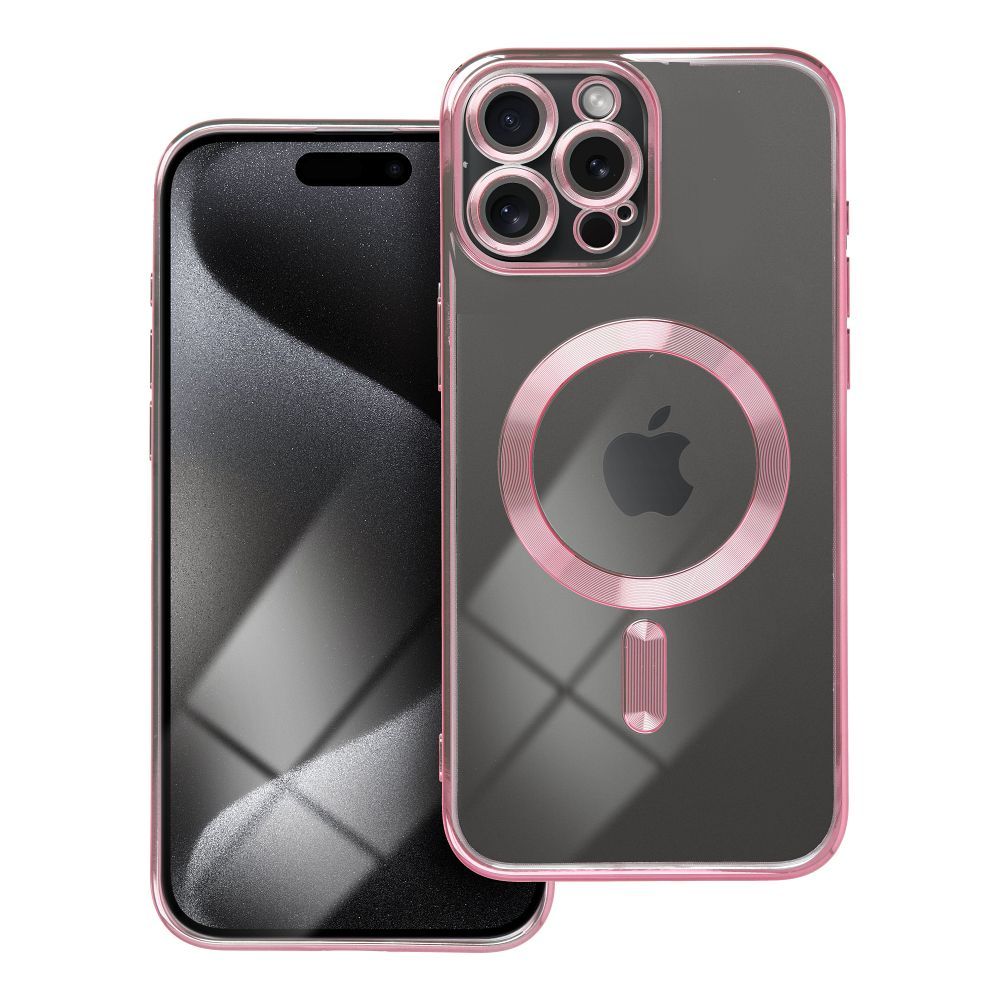 ELECTRO MAG COVER case compatible with MagSafe jaoks IPHONE 15 Pro Max rose kuldne