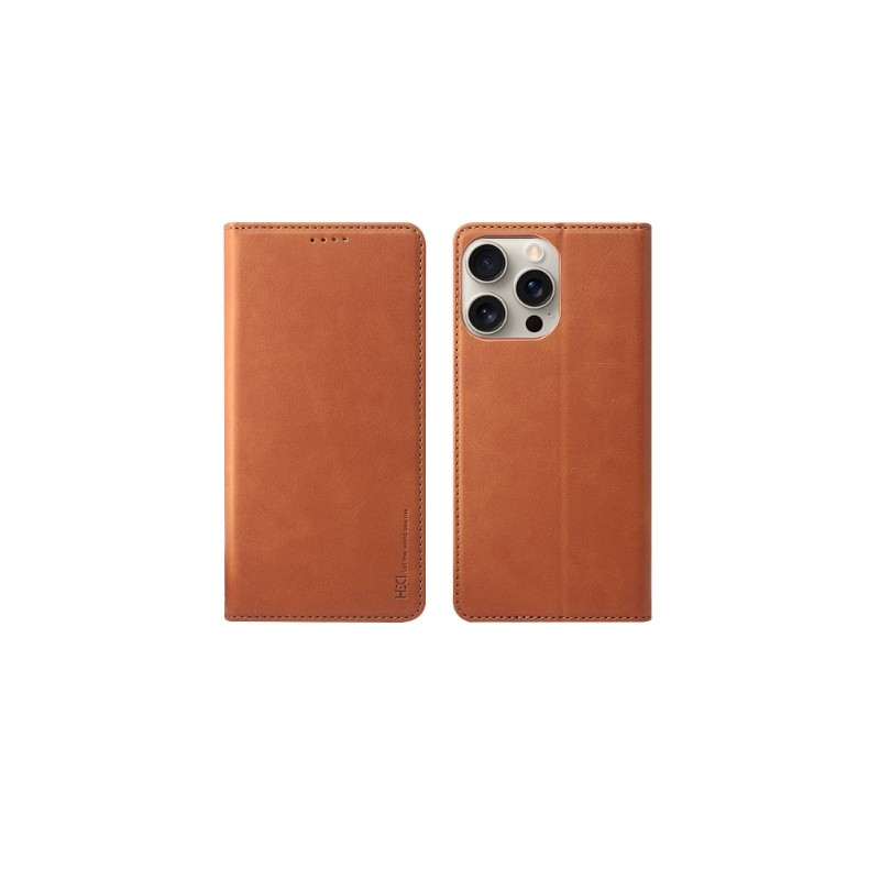HDD Magnetic Кошелёк Чехол Apple iPhone 13 14 коричневый
