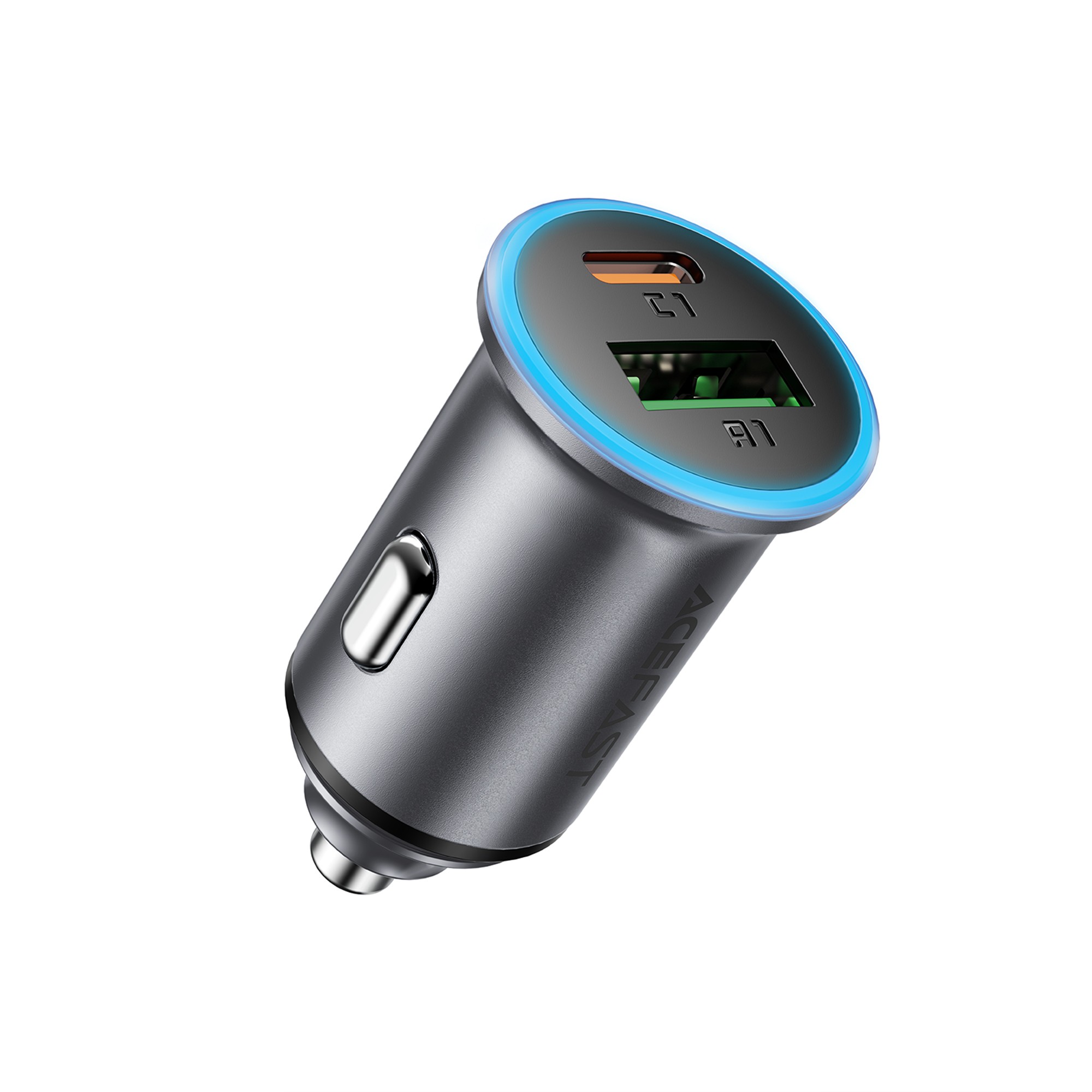 Autolaadija Acefast B15 65W USB-C/USB-A hall