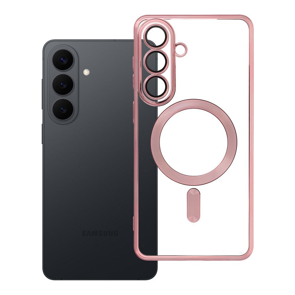 ELECTRO MAG COVER case compatible with MagSafe jaoks SAMSUNG S26 Edge rose kuldne