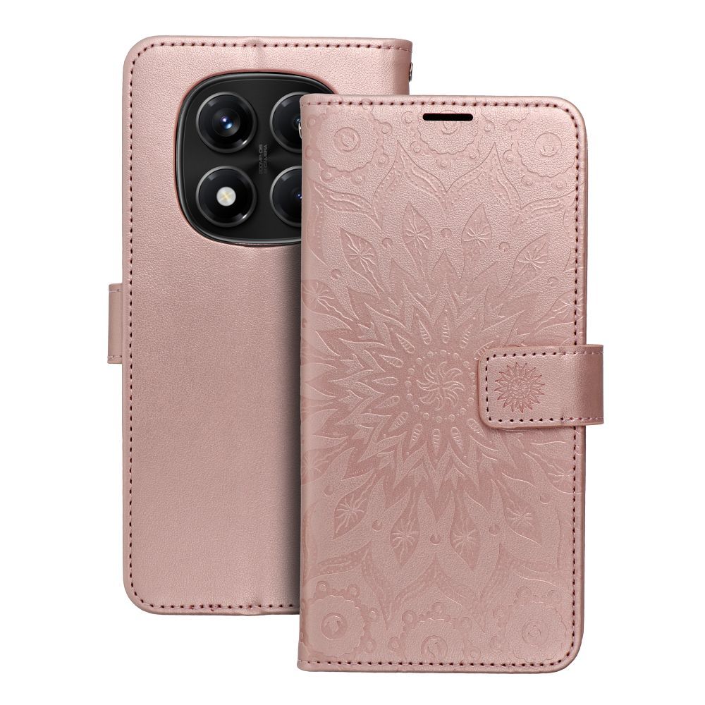 MEZZO Book ümbris jaoks XIAOMI Redmi Note 14 PRO 4G mandala rose kuldne