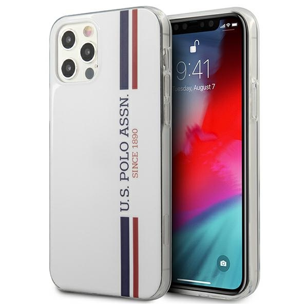 US Polo USHCP12LPCUSSWH Tricolor Collection ümbris seadmele iPhone 12 Pro Max 6.7", valge