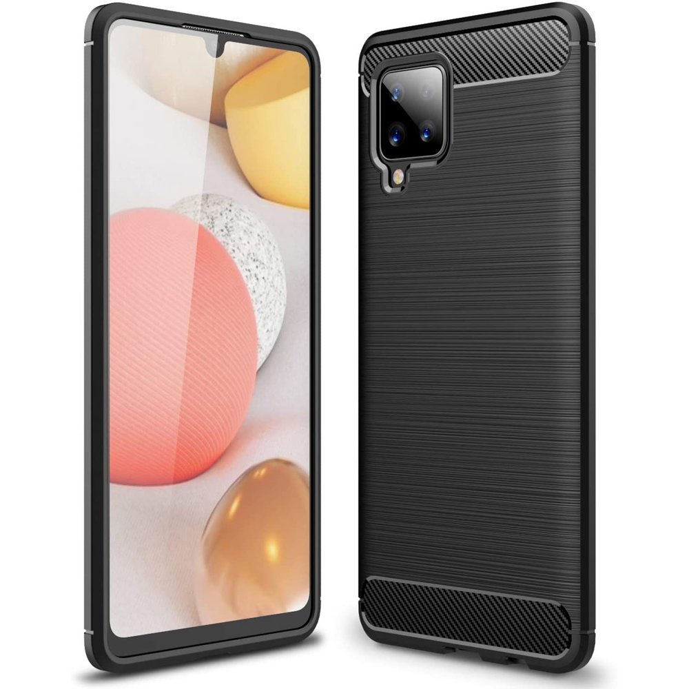 Carbon Case Paindlik kate TPU ümbris Samsung Galaxy A42 5G musta