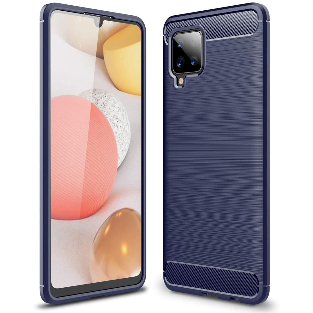 Carbon Case Paindlik kate TPU ümbris Samsung Galaxy A42 5G sinine