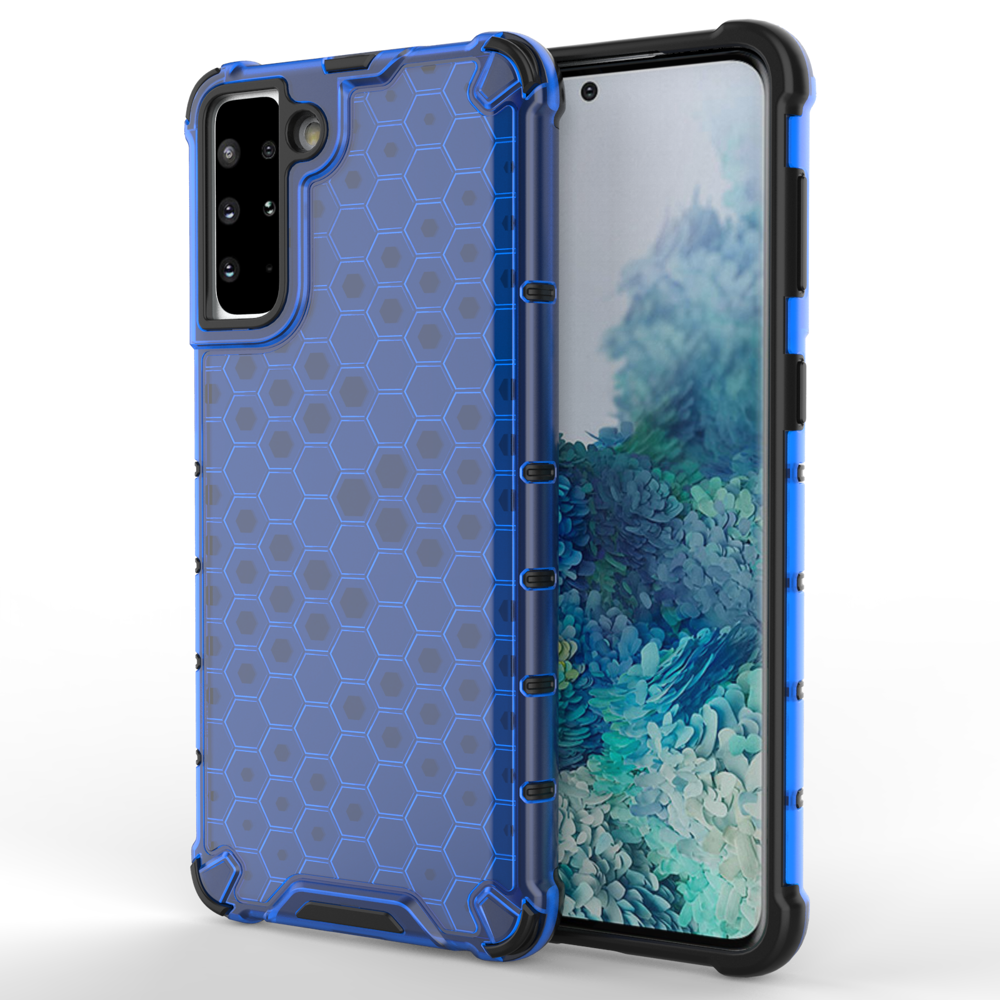Honeycomb Case soomuskaitse TPU kaitsekattega Samsung Galaxy S21+ 5G (S21 Plus 5G) sinine
