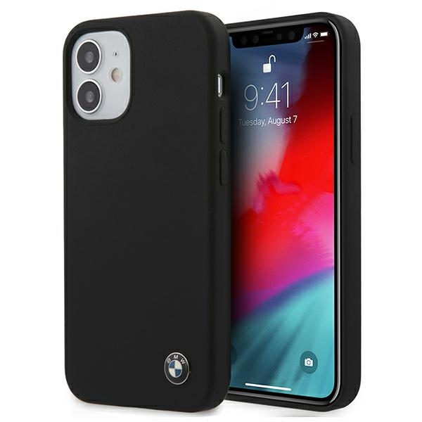 BMW Silikoonist allkirjastatud ümbris iPhone 12 mini jaoks - must