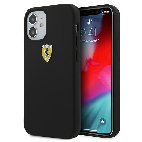 Ferrari FESSIHCP12SBK iPhone 12 mini 5.4" чёрный/чёрный жёсткий чехол On Track Silicone
