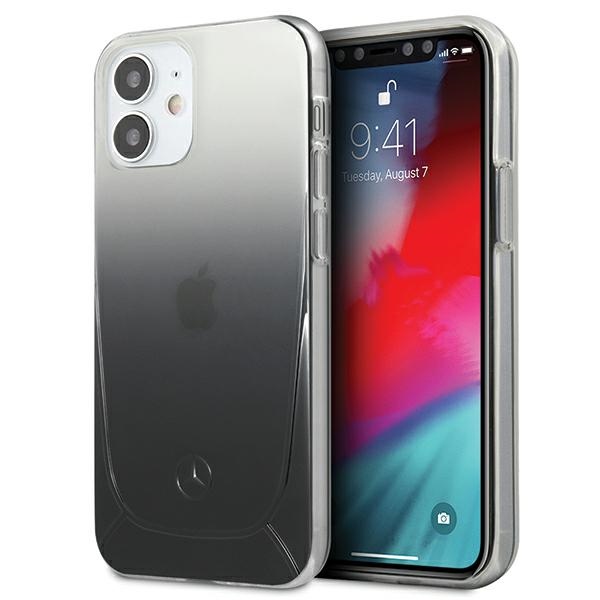Mercedes Läbipaistev Line ümbris iPhone 12 mini jaoks - must