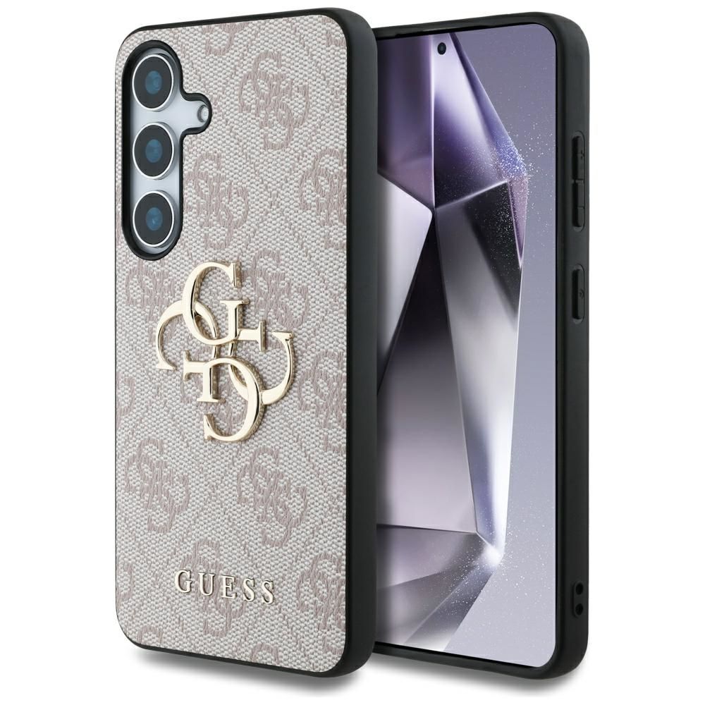 Guess Big 4G Logo Classic Logo Ümbris jaoks Samsung Galaxy S25 Plus roosa