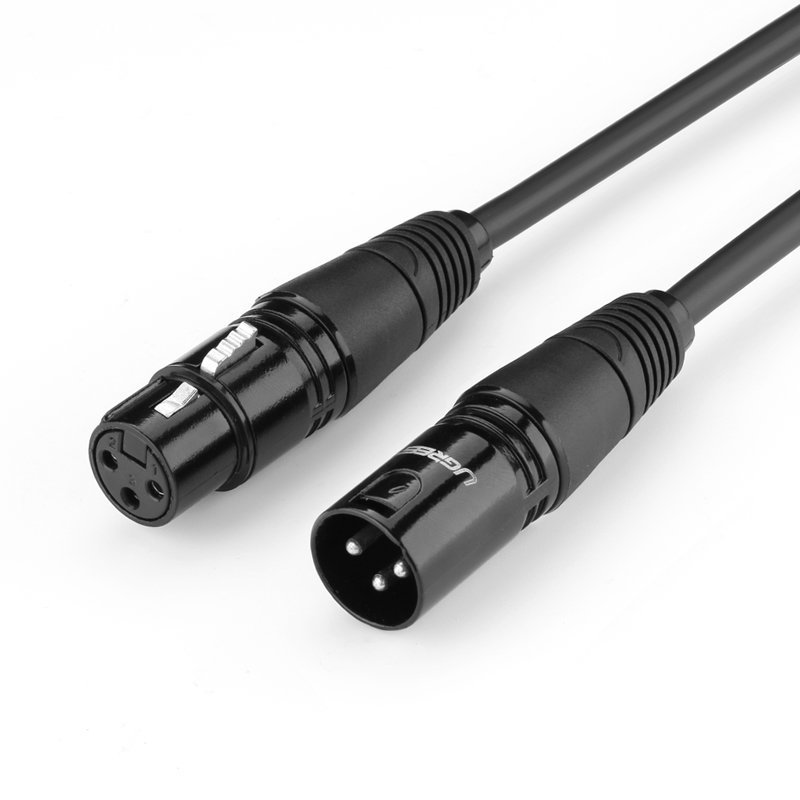 Ugreen AV130 66717 heli XLR (pesa) - XLR (pistik) kaabel mikrofonile / võimendile 2m - must