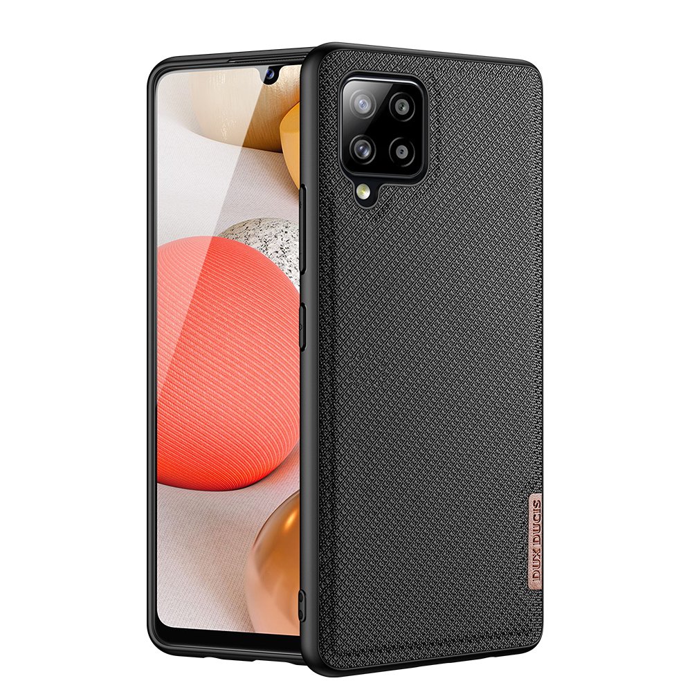 Dux Ducis Fino nailonist kattega ümbris Samsung Galaxy A42 5G musta värvi jaoks