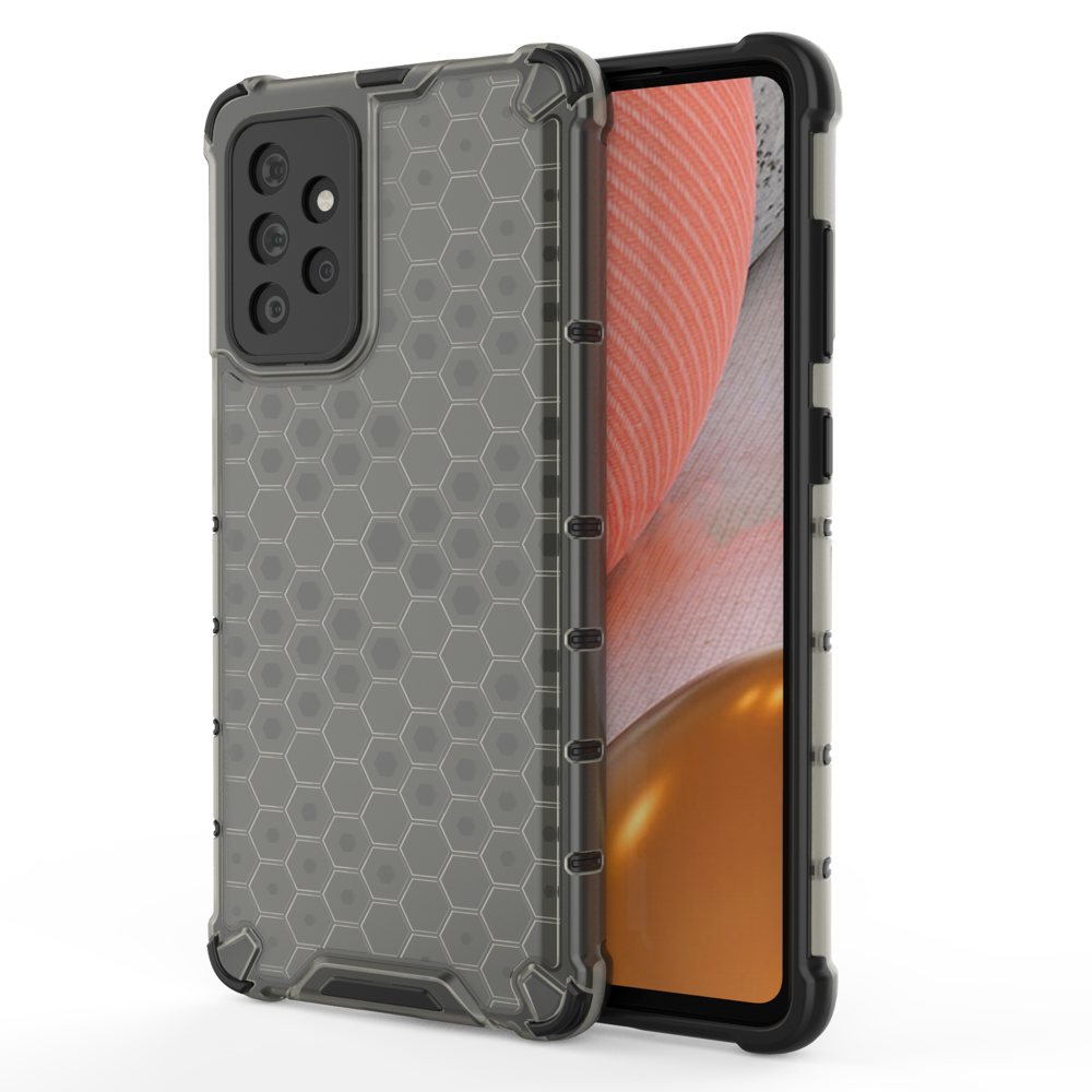 Honeycomb Case soomuskaitse TPU kaitsekattega Samsung Galaxy A72 4G mustale Samsung Galaxy A72 4G-le