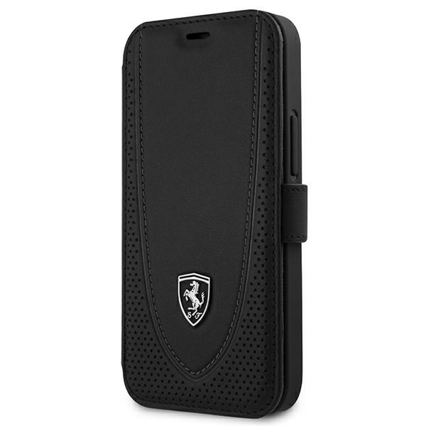 Ferrari FEOGOFLBKP12SBK raamatkaaneline ümbris iPhone 12 mini 5,4" Off Track Perforated – must
