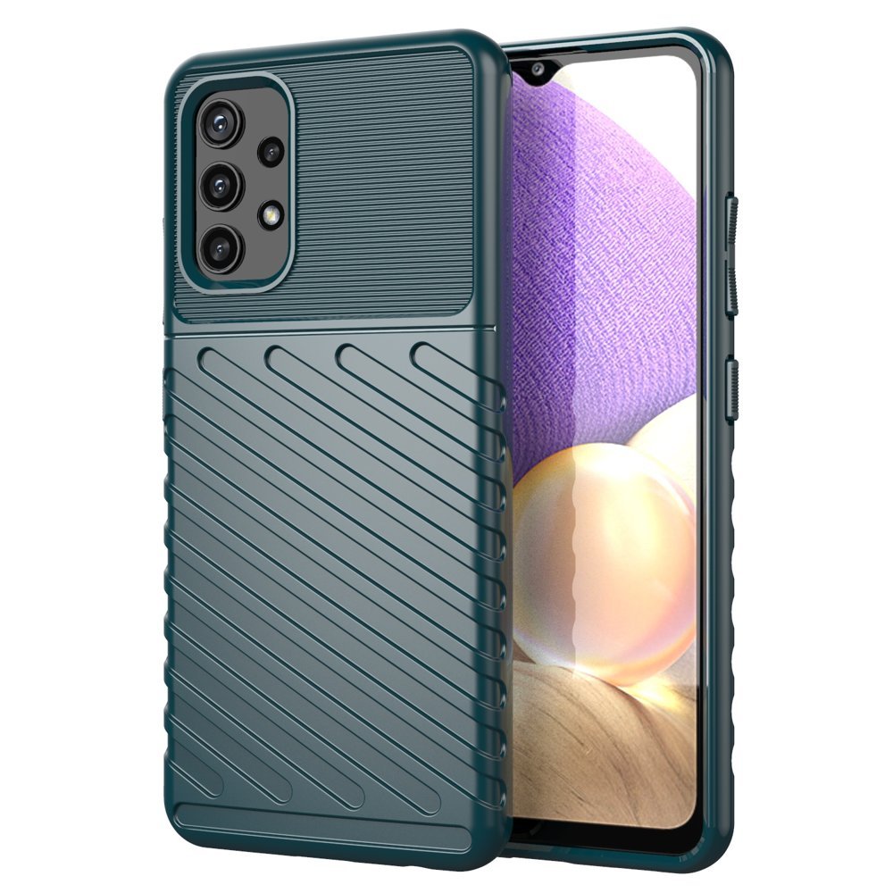 Thunder Case Paindlik vastupidav TPU ümbris Samsung Galaxy A72 4G roheline