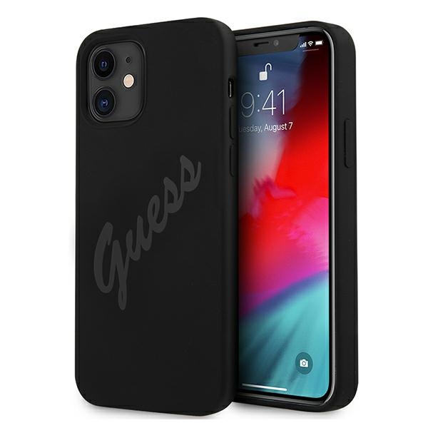 Guess GUHCP12SLSVSBK iPhone 12 mini 5.4" must/must kõvakott Script Vintage