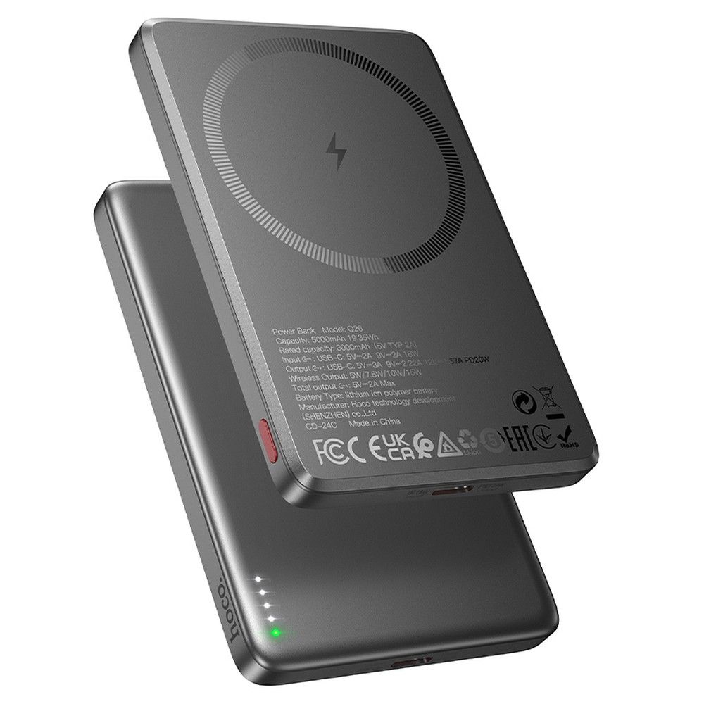 Powerbank compatible with MagSafe Hoco 5000 mAh QC PD 2A 20W Q26 metal hall