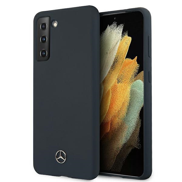 Mercedes Silicone Line чехол для Samsung Galaxy S21 - синий