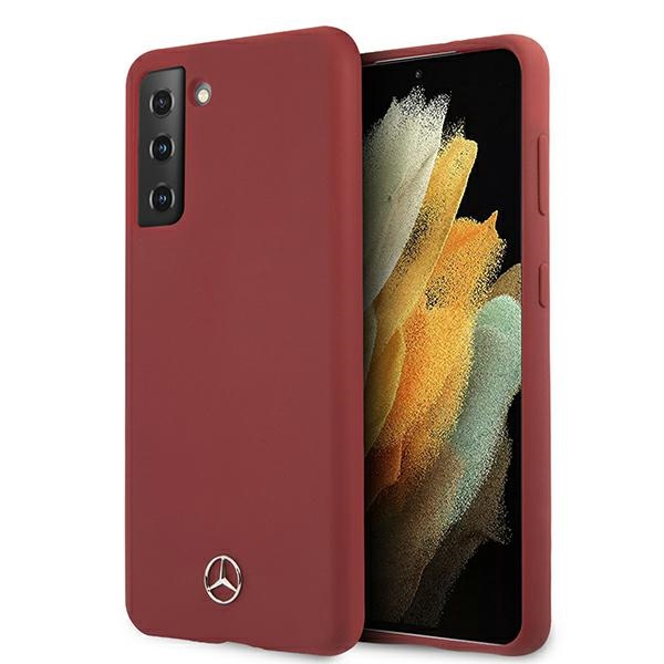 Mercedes Silicone Line чехол для Samsung Galaxy S21 - красный