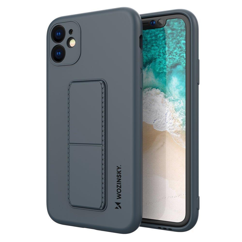 Wozinsky Kickstand Case silikoonist ümbris koos statiiviga iPhone 11 Pro tumesinine