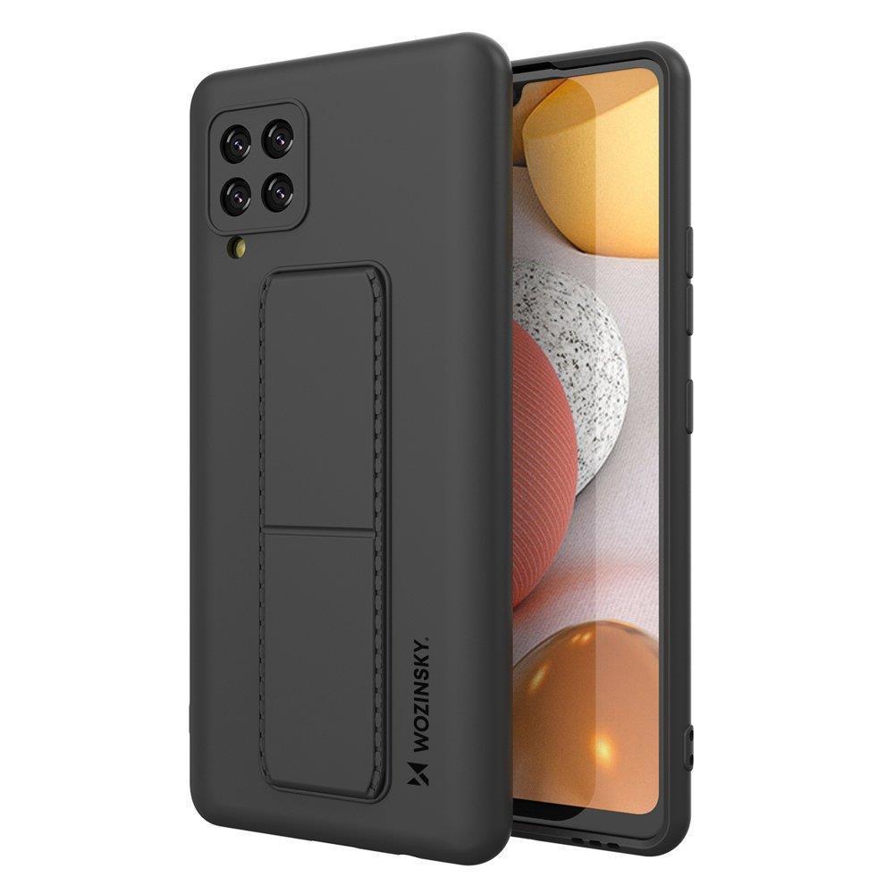 Wozinsky Kickstand Case silikoonist ümbris koos stendiga Samsung Galaxy A42 5G must