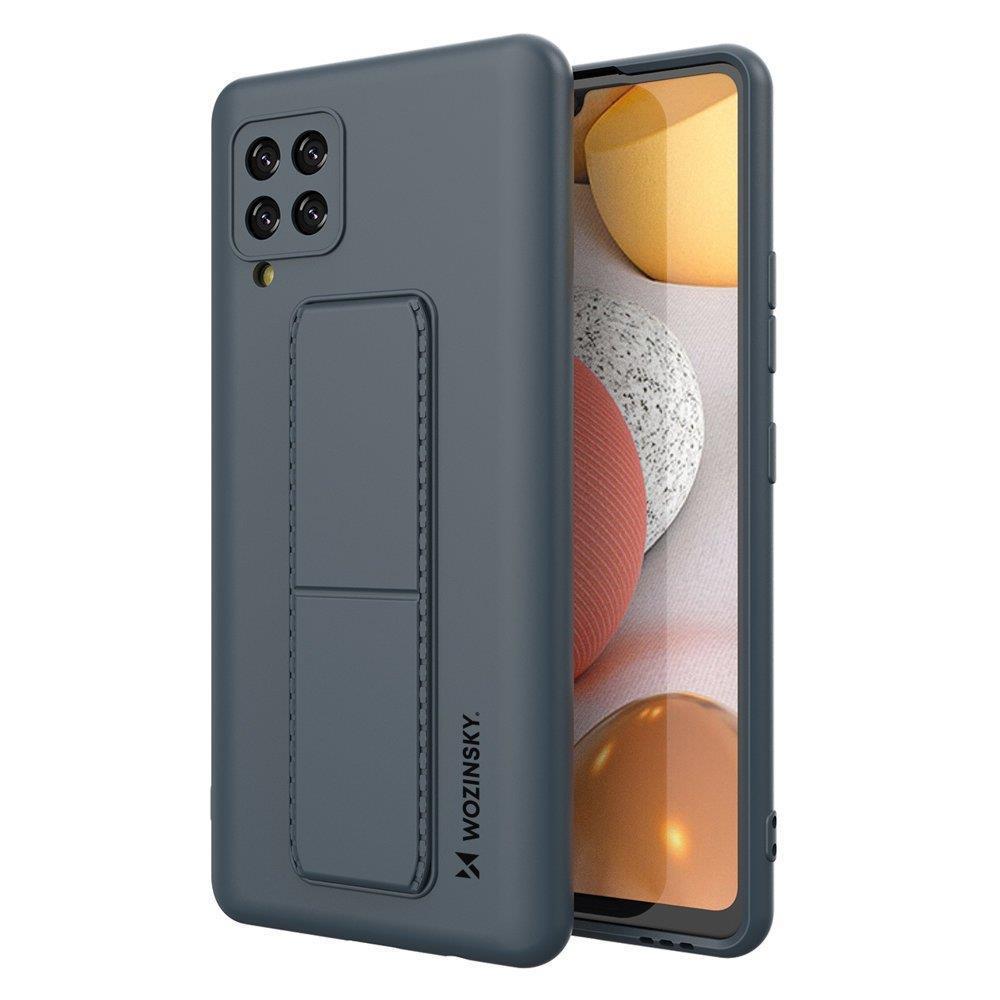 Wozinsky Kickstand Case silikoonist ümbris koos statiiviga Samsung Galaxy A42 5G tumesinine