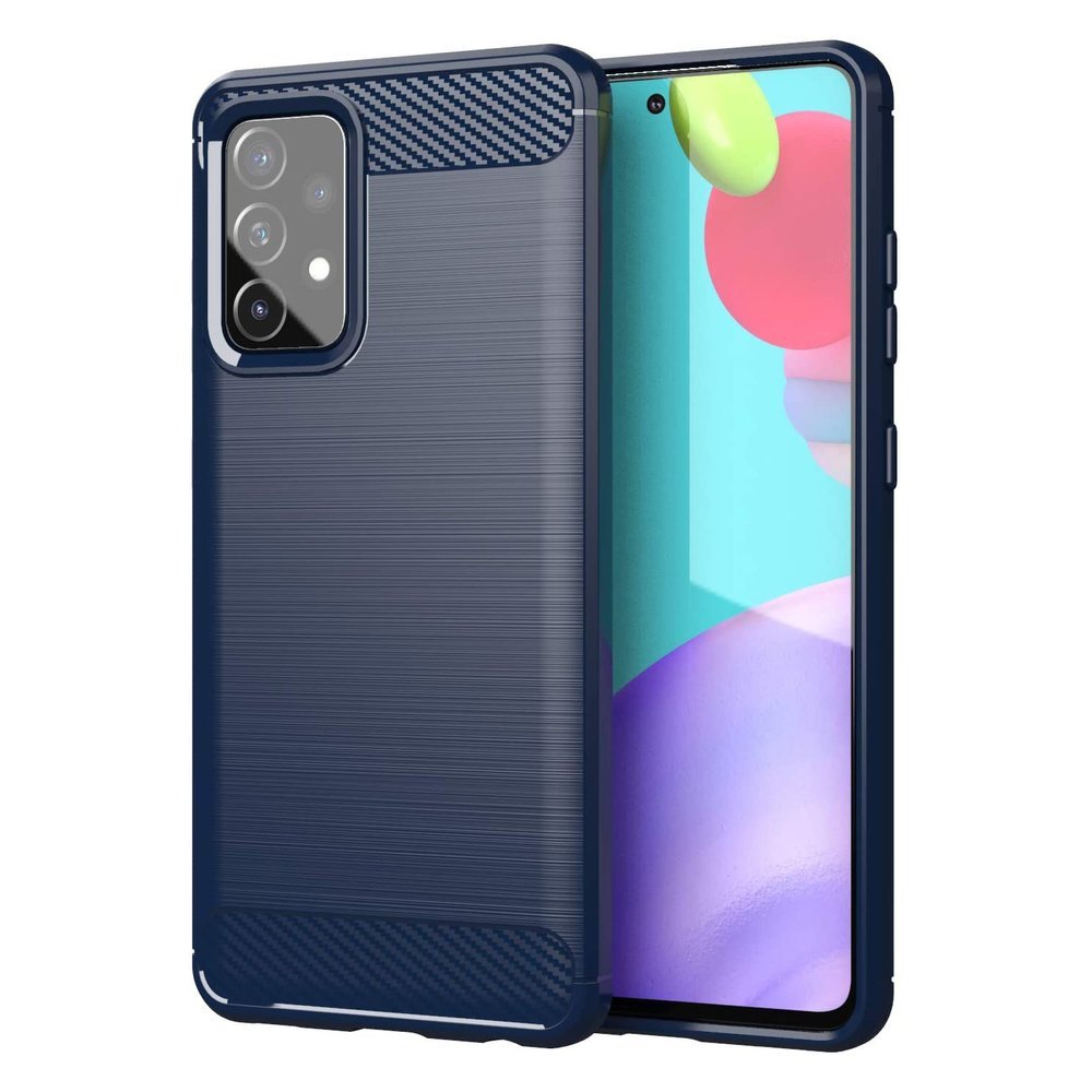 Carbon Case Paindlik kate TPU ümbris Samsung Galaxy A72 4G sinine