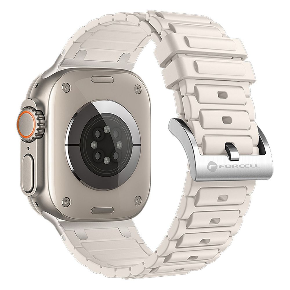 Strap to Apple Watch Forcell F-Design FA06 Silikoon holes 38 / 40 / 41 mm valge