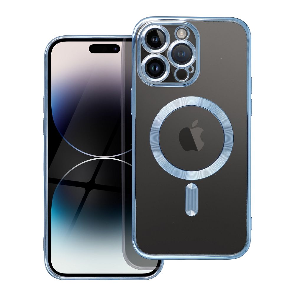 Чехол для iPhone 16 PRO Electro Mag Cover совместимый с MagSafe титаново-синий