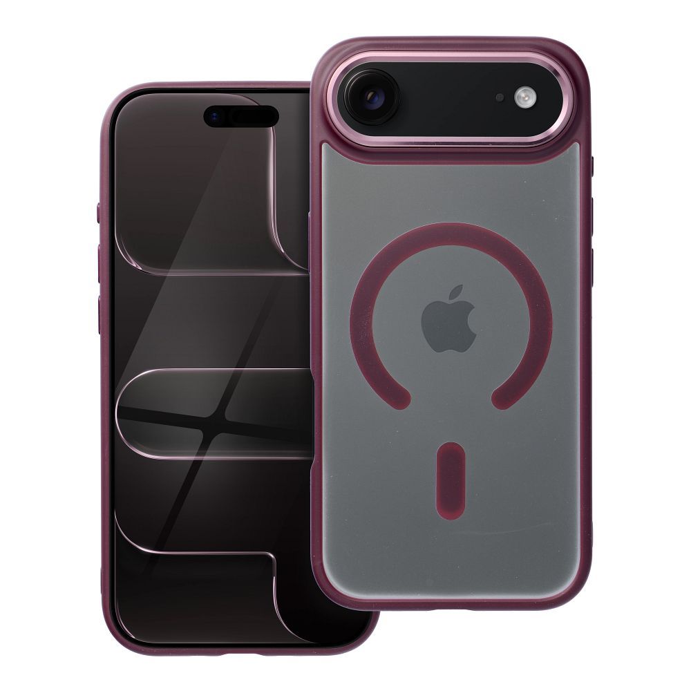 MATTE MAG COVER Ümbris compatible with MagSafe jaoks IPHONE 17 Air plum punane