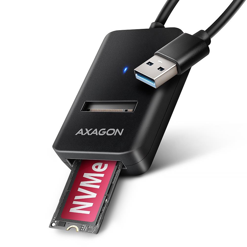 SSD ketta USB3.2 M.2 10Gbps adapter 0.1m ADM2-AM Axagon