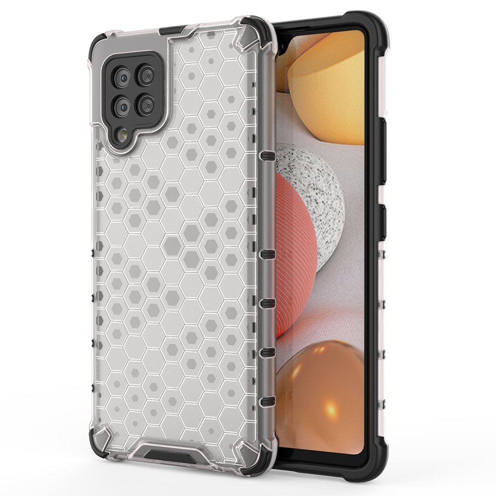Honeycomb Case kaitsekate TPU kaitserauaga Samsung Galaxy A42 5G läbipaistev