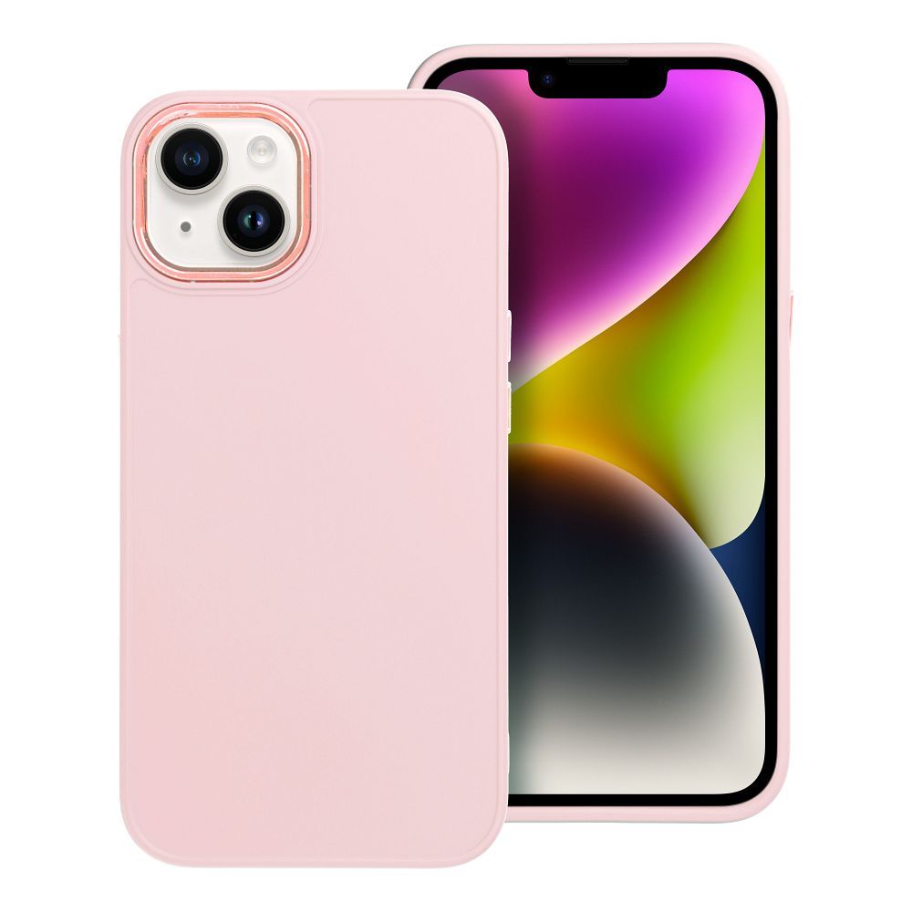 Чехол для iPhone 13 Frame пудрово-розовый