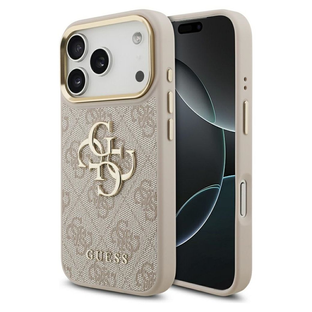 GUESS ümbris jaoks IPHONE 17 Pro GUHCP17L4GMGCPI (PU W/ Big 4G Classic Logo) kuldne roosa