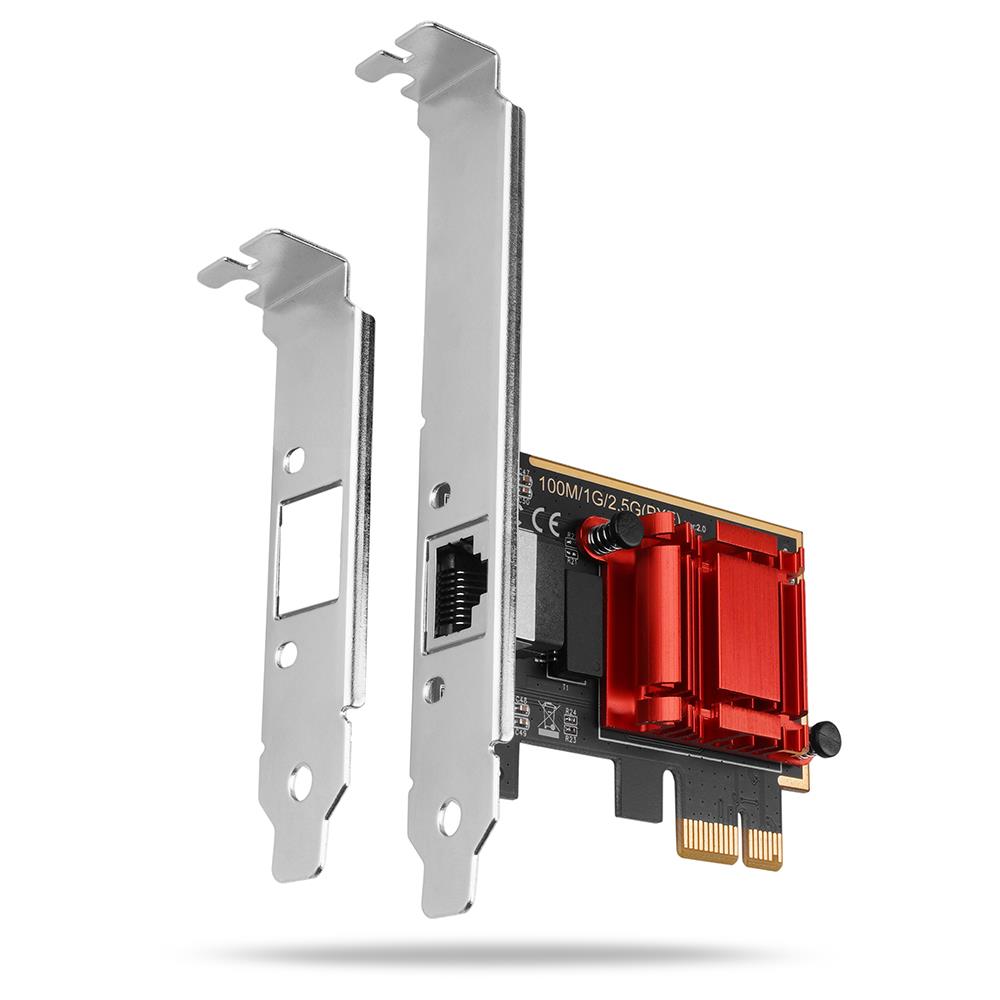VÕRGUKAART PCIE 2.5GBE 1 PORT/SP&LP PCEE-G25 AXAGON