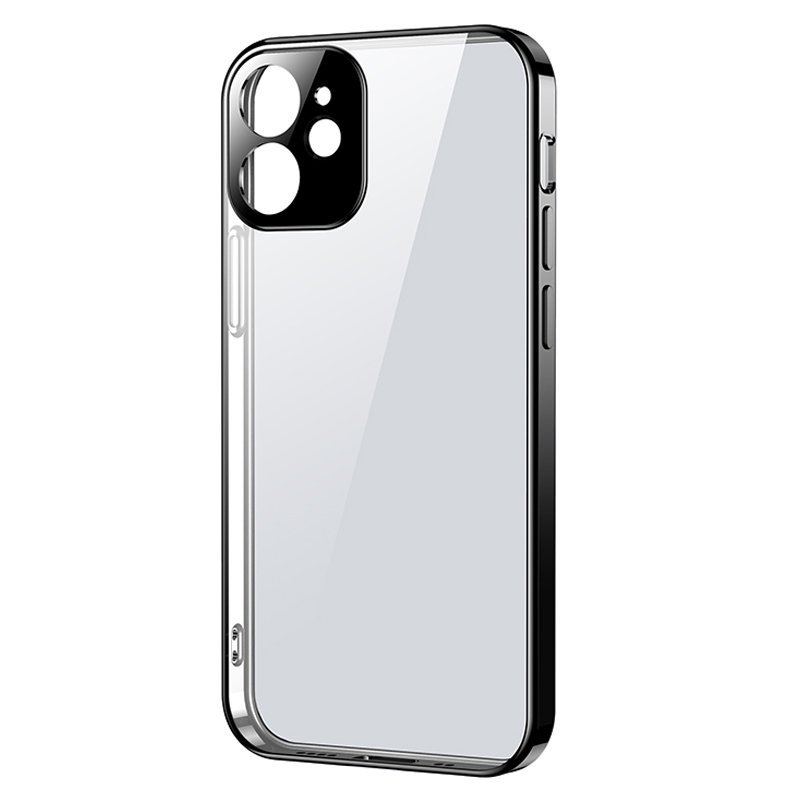 Joyroom New Beauty Series ультратонкий чехол с гальванизированной рамкой для iPhone 12 mini чёрный (JR-BP741)