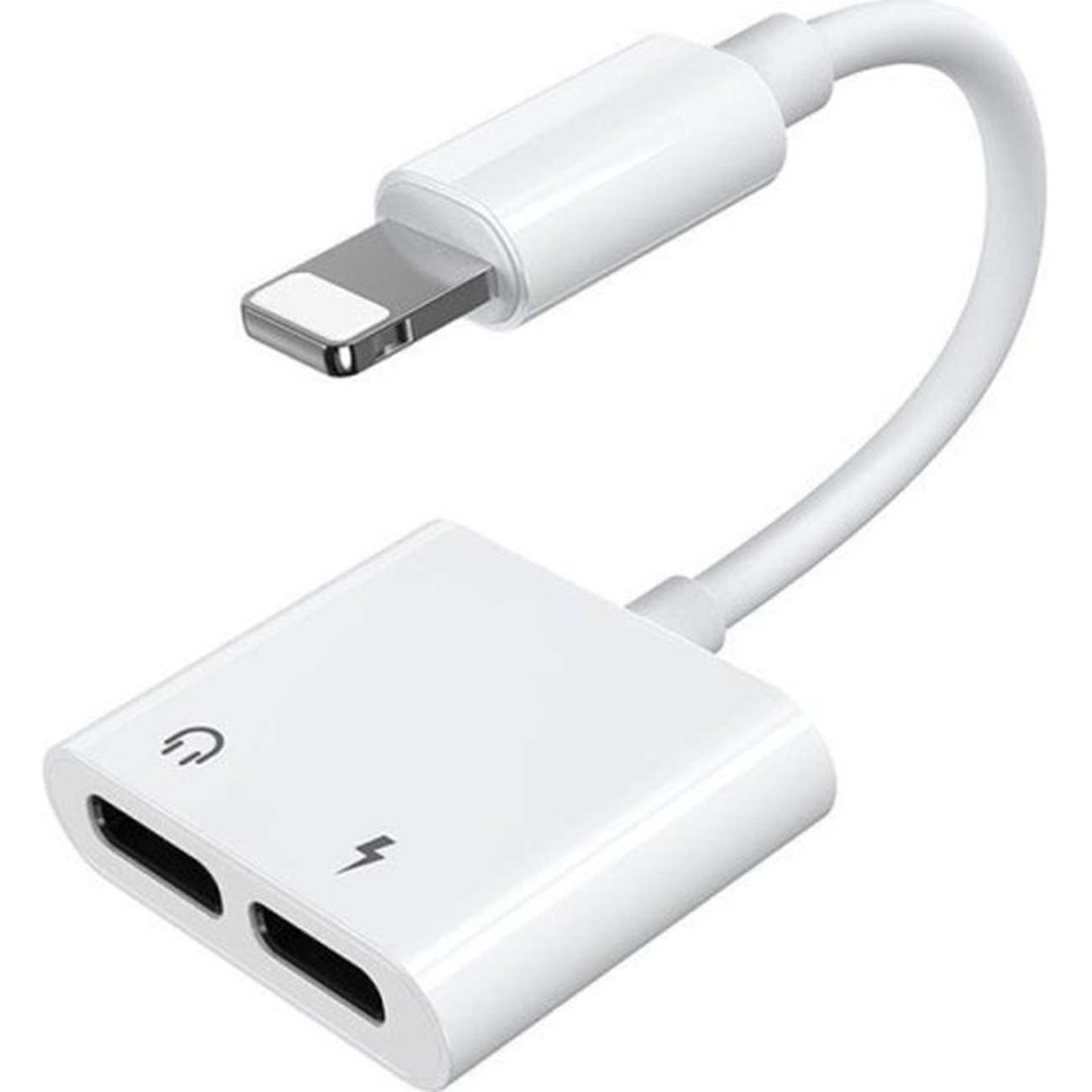 Joyroom S-Y104 headphone Lightning / 2x Lightning adapter - valge