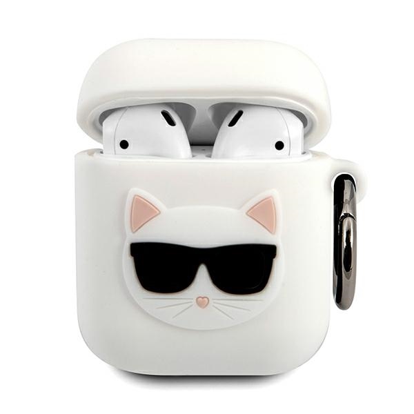 Karl Lagerfeld silikoonist Choupette ümbris AirPods 1/2 valge