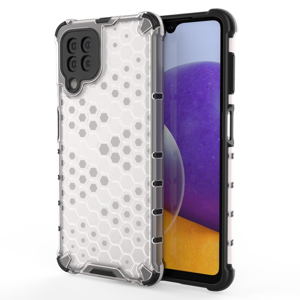 Honeycomb Case kaitsekate TPU kaitserauaga Samsung Galaxy A22 4G läbipaistev