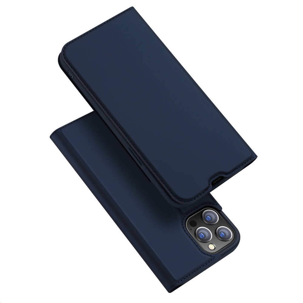 Dux Ducis Skin Pro raamaturiiuli tüüpi ümbris iPhone 13 Pro Maxile sinine