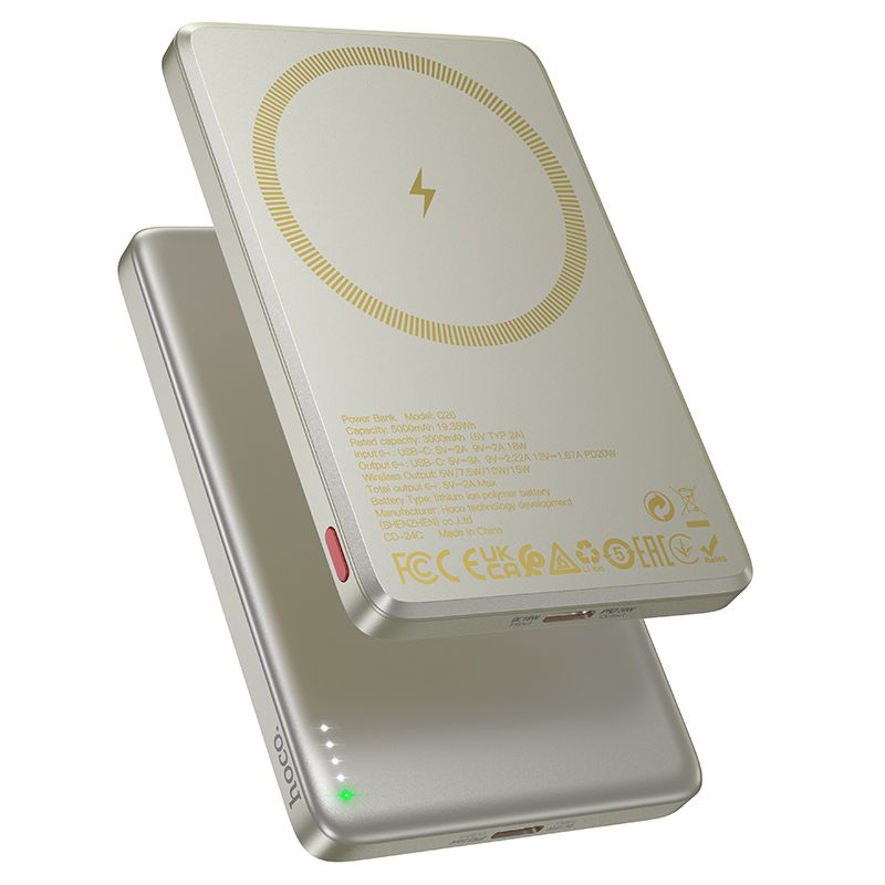 Akupank ühildub MagSafe Hoco 5000 mAh QC PD 2A 20W Q26 oranž