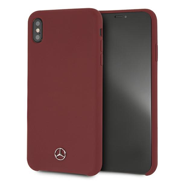 Mercedes Silicone Line ümbris iPhone Xs Max'ile - punane