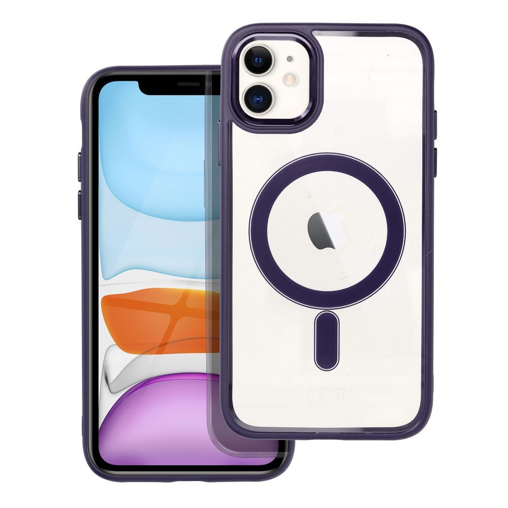 COLOR EDGE MAG COVER Ümbris compatible with MagSafe jaoks IPHONE 11 deep lilla