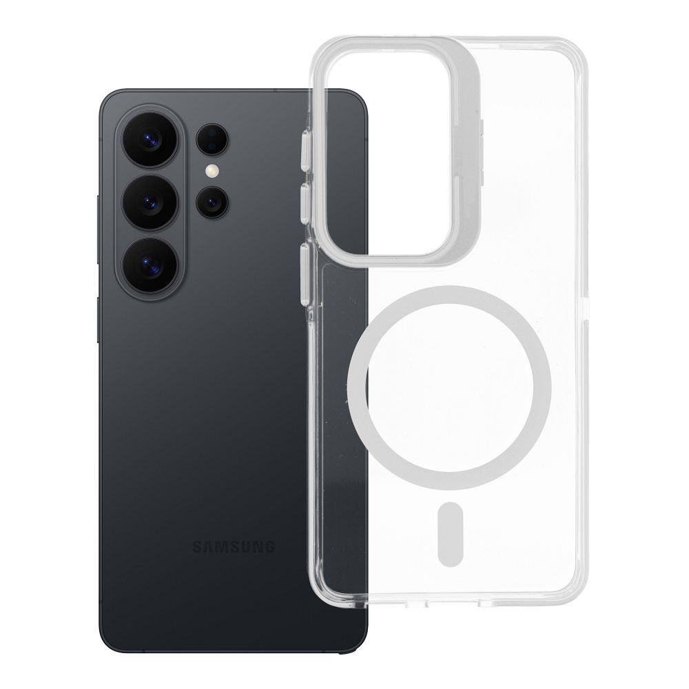 Samsung S26 objektiivi MagSafe valge kattega ühilduv korpus MagSafe valge