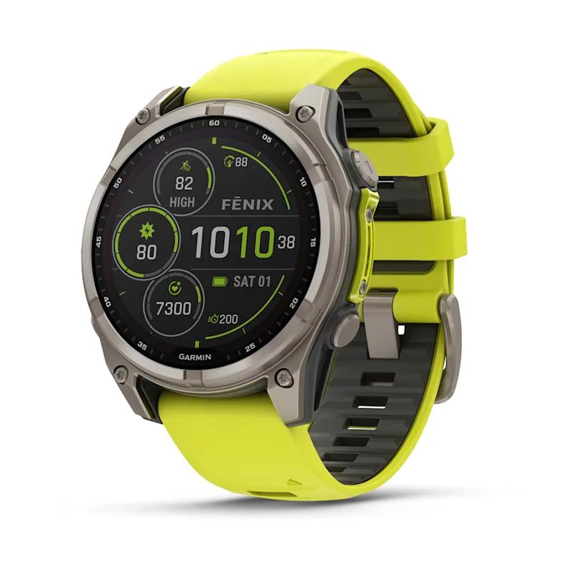 Nutikell Garmin Fenix 8 Sapphire Solar kollane