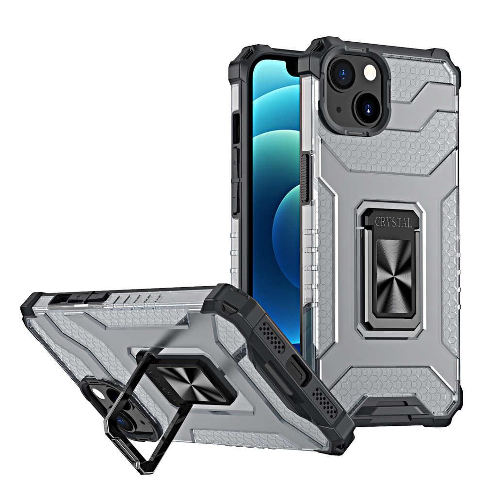 Crystal Ring Case Kickstand Tough Rugged Cover for iPhone 13 mini must
