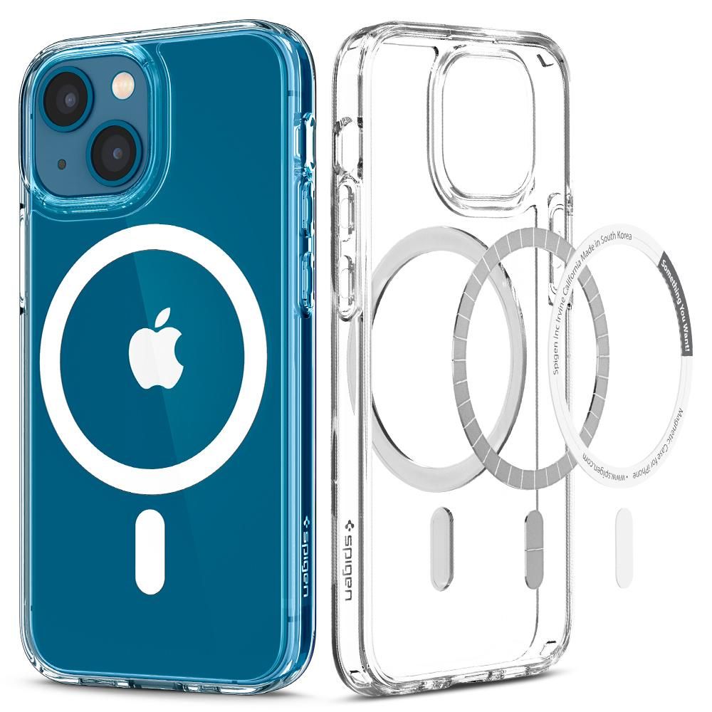 Spigen Ultra Hybrid Mag ümbris MagSafe'iga iPhone 13-le - valge