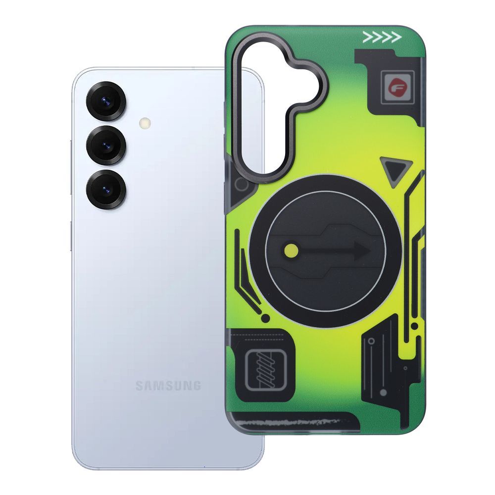 Ümbris jaoks Samsung S25 Forcell F-Protect Levels Dual Layer 4D technology compatible with Magsafe Military Drop-Test cyber roheline