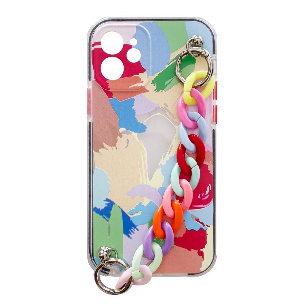 Värviline ketiga ümbris geelist paindlik elastne ümbris keti ripatsiga Xiaomi Redmi Note 10 Pro jaoks mitmevärviline (4)